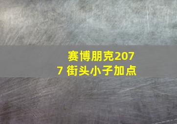 赛博朋克2077 街头小子加点